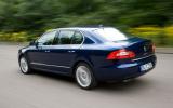 Cruising is very quiet, with little wind, engine or road noise Skoda Superb rear quarter