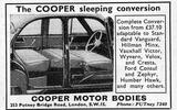 Cooper sleeping conversion Cooper sleeping conversion