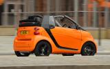 Front panel comes off altogether for access to coolant fluids and windscreen wash fluid Smart Fortwo convertible rear quarter
