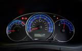 The dashboard is lifted straight  from the Impreza, complete with instruments Subaru Forester instrument cluster