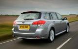 The brakes have a firm pedal, with almost zero dead travel Subaru Legacy rear quarter