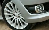 Wheels range between 16 and 18 inches in diameter 18in Subaru Legacy alloy wheels