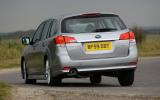 The Legacy is a large, heavy car with soft suspension and it behaves accordingly Subaru Legacy rear cornering