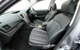 Front seats are a generous size and comfort levels are high; leather is standard Subaru Legacy interior
