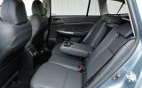 The rear seats in the Subaru Levorg
