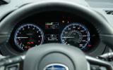 The instrument cluster on the Subaru Levorg