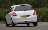 Good grip, above-average balance, neat body control and excellent brakes   Suzuki Swift rear cornering