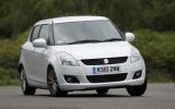 The ride is surprisingly pliant and deals with large potholes very well Suzuki Swift cornering