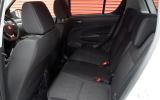 Roomy for your legs and feet, less so for your head. Good thigh support, though Suzuki Swift rear seats