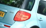 Wraparound rear light clusters are nicely shaped if somewhat non-descript Suzuki SX4 rear lights
