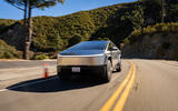 Tesla Cybertruck review 2024 26 front tracking Tesla Cybertruck review 2024 26 front tracking