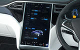 Tesla Model X vehicle adjustment screen