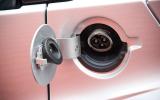 Behind what looks like a conventional fuel filler cap nestles the Roadster’s charging point Tesla Roadster charging point