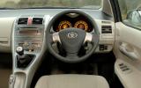 Interior is quirky,  but lacks the quality feel of a VW Golf Toyota Auris dashboard