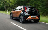 Toyota Aygo X review 2025 003 rear tracking Toyota Aygo X review 2025 003 rear tracking
