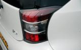 Rear lights dominate the rear view of the IQ Toyota iQ rear light