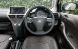 Cabin is more spacious than anticipated due to it's asymmetric design Toyota iQ dashboard
