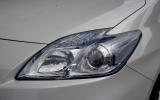 Headlamp surrounds are blue-tinted Toyota Prius headlight
