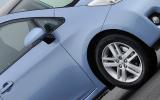 The L-shaped profile to the bumper, pushes air out sideways and up Toyota Verso-S alloy wheels
