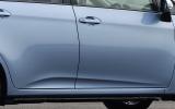 The door handle recess adds a hint of dynamism to the side of the car Recessed Toyota Verso-S door handles