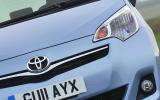 The single-bladed grille is Toyota’s most recent family face Toyota Verso-S front grille