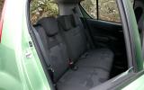 Rear doors are huge and open wide to provide spectacularly good access to the rear seat Vauxhall Agila rear seats