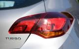 The rear styling is smart and sculpted but the rear screen is steeply raked, resulting in one of the smaller boots in its class Vauxhall Astra rear lights