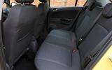 Plenty of knee room here for two adults Vauxhall Corsa rear seats