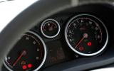 Chrome rings and backlighting give the dials an upmarket look Vauxhall Corsa instrument cluster