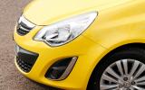Optional integrated bike rack top of surprise/delight feature list. Otherwise very class competitive. Vauxhall Corsa alloy wheels