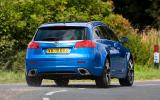 You must be judicious with the throttle on exit to avoid understeer Vauxhall Insignia VXR rear cornering