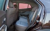 The rear seats of the Vauxhall Mokka