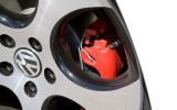 The 312mm diameter front brake discs look a little weedy in the optional larger wheels Volkswagen Golf GTI rad brake calipers
