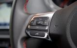 Multi-function steering wheel could do with a narrower rim Golf GTI steering wheel buttons