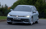 Volkswagen Golf GTE review   front cornering