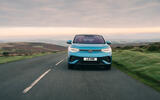 Volkswagen ID 5 front on road Volkswagen ID 5 front on road