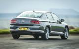 The Volkswagen Passat glides along unperturbed