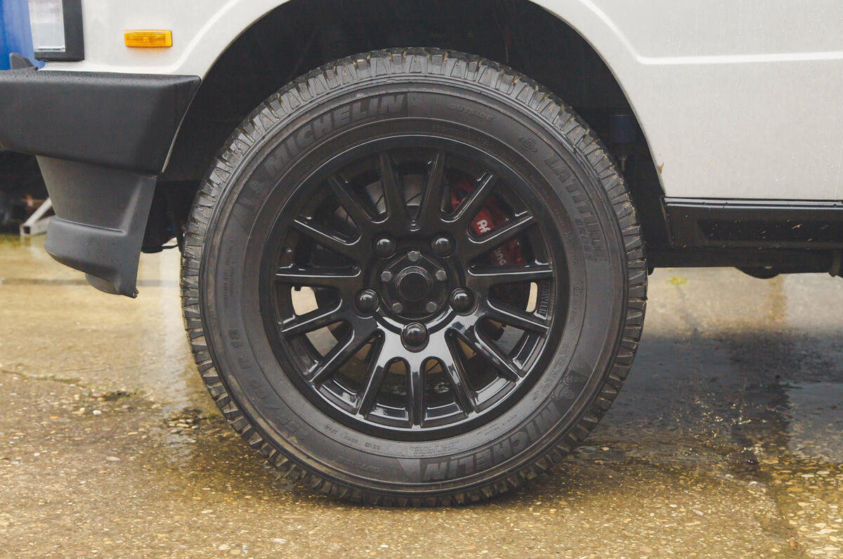 00103 JIA Range Rover Chieftain EV review 2024 Bowler wheel