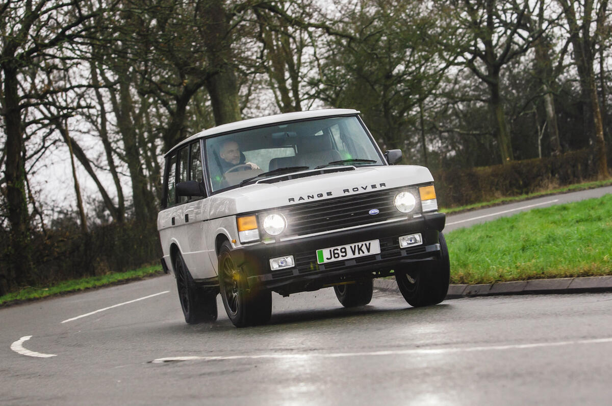 00137 JIA Range Rover Chieftain EV review 2024 front cornering