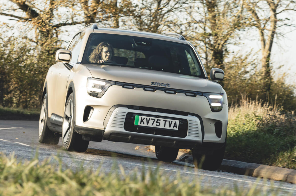 01 Smart #5 Premium 2026 Autocar road test review lead cornering