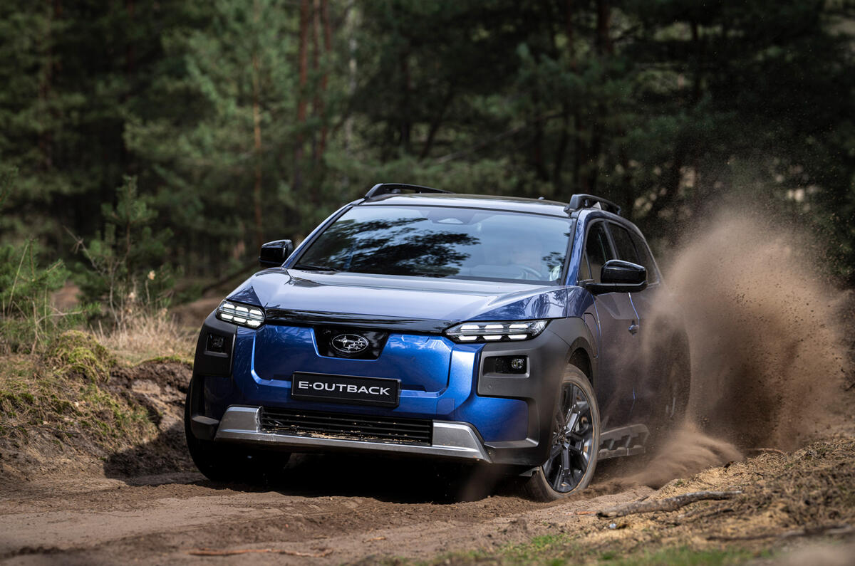 01 Subaru E Outback review front offroad