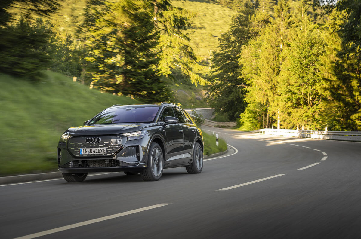 02 Audi Q4 E tron review front driving
