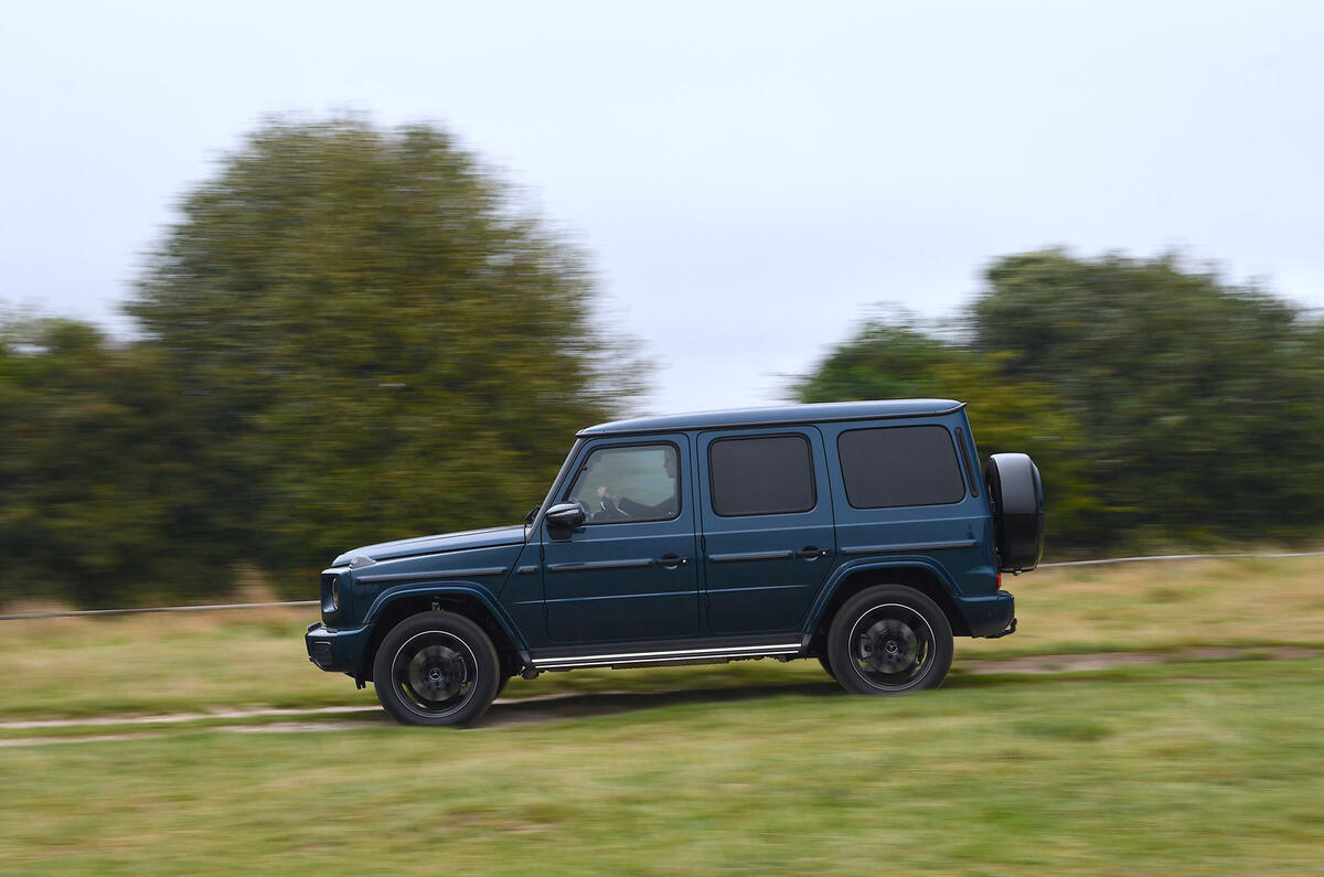 02 Mercedes G500 G Wagen 2024 review side driving field