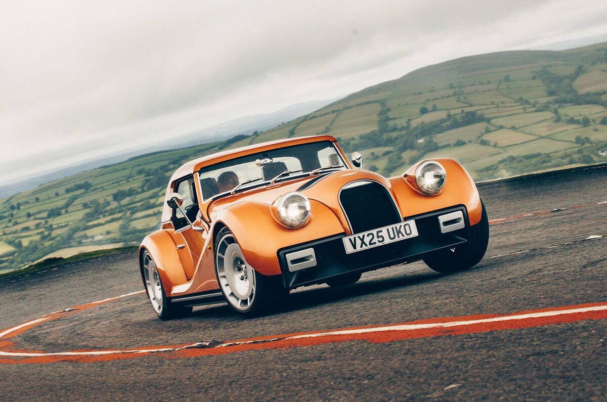 02 Morgan Supersport 2025 Autocar road test review front cornering
