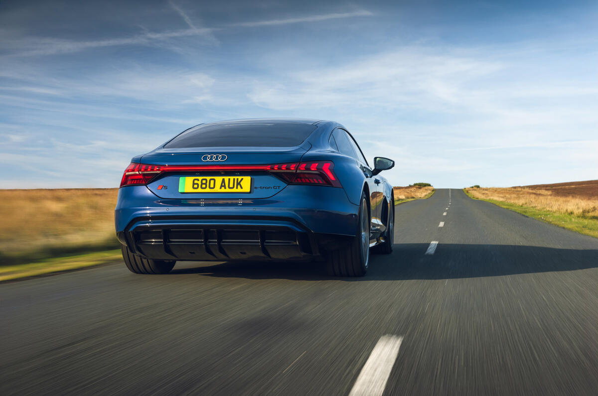 03 Audi S E Tron GT 2024 review rear driving