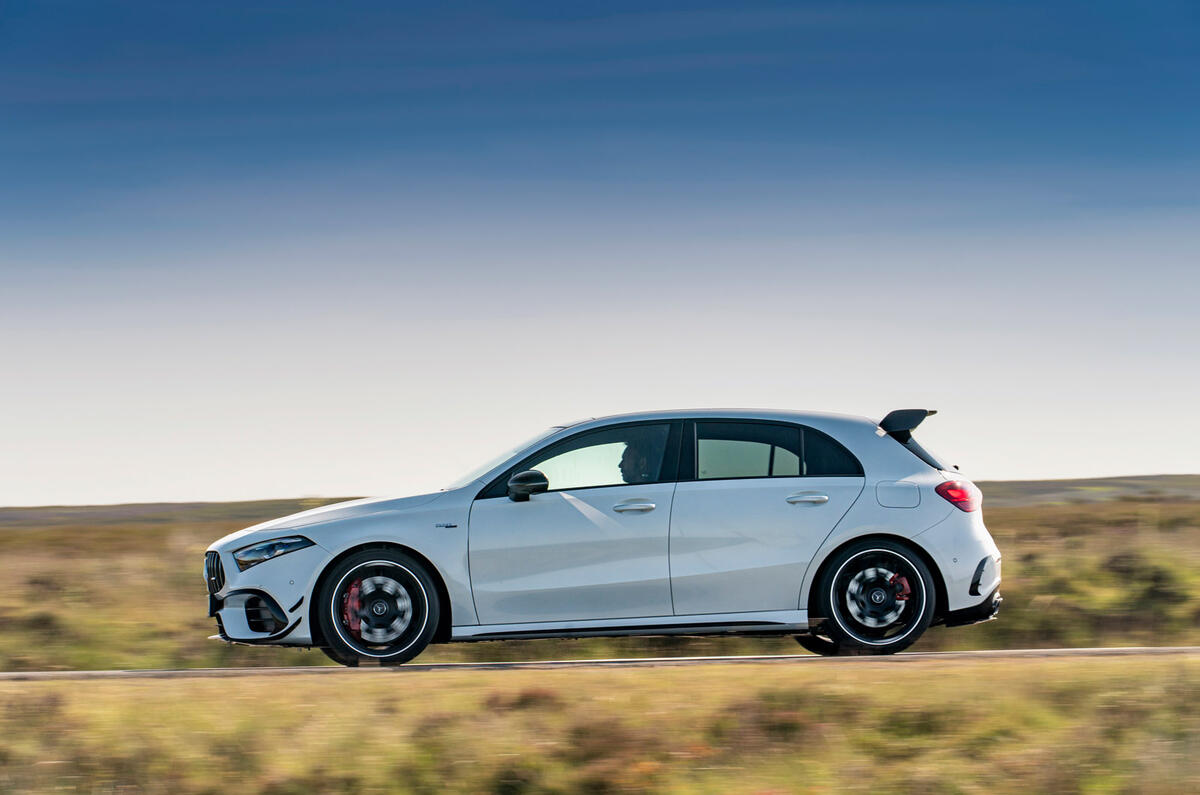 03 Mercedes AMG A45 S RT 2023 side driving