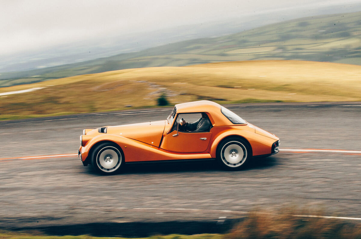 03 Morgan Supersport 2025 Autocar road test review side driving