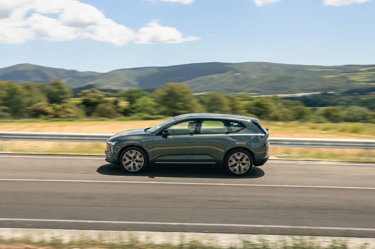 03 Volvo EX60 autocar road test review side driving