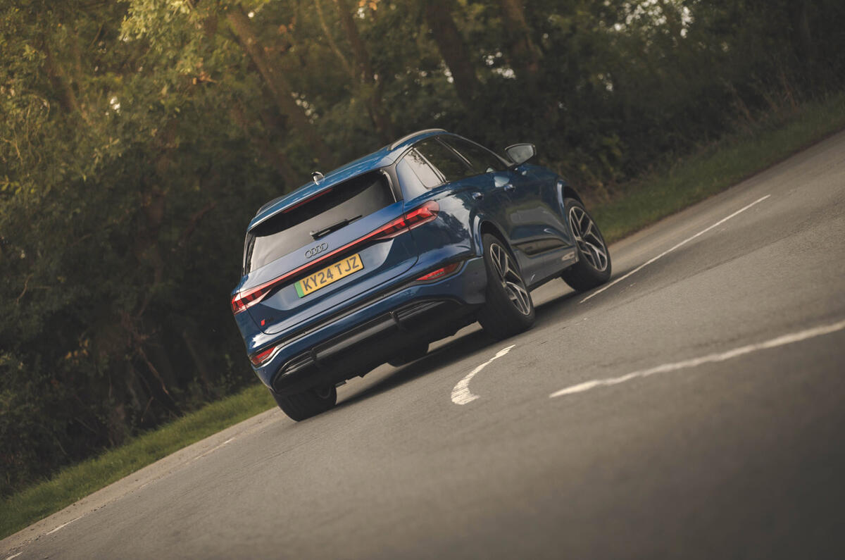 04 Audi Q6 E Tron 2024 review rear cornering