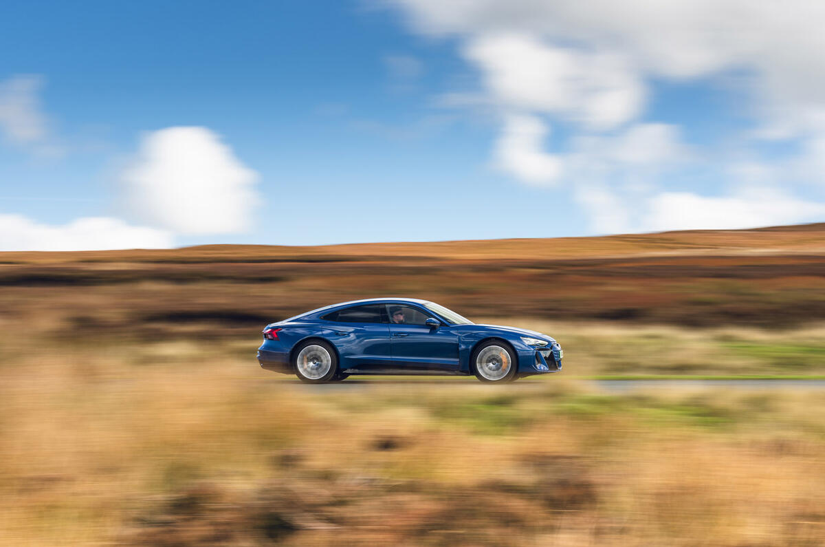 04 Audi S E Tron GT 2024 review side driving